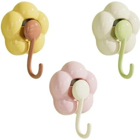 3 Paquets De Crochets à Ventouses Pour Fleurs Crochets Sans Trace Pour La Cuisine Crochets à Ventouses Pour Fenêtres Adhésif Sans Trace Pour La Cuisine La Salle De Bain Le Carrelage (1/5)