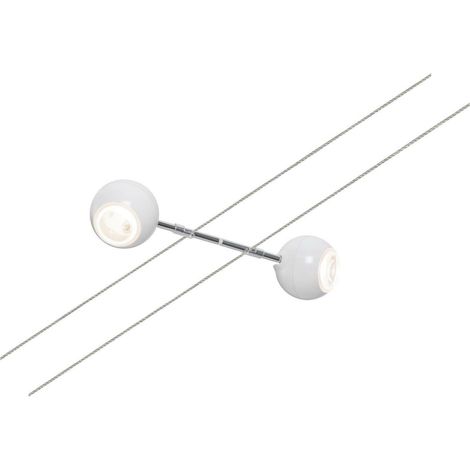 Dean cable spot 2line regulable 2x2.7w luz cÁlida 2700k color cromo y blanco 942.02