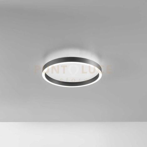 AELA P/P Lampada a soffitto LED 36W Biemissione 1800-1900lm 3000K/4000K Alluminio Satinato Nero Dimmerabile Taglio di Fase - Gealux