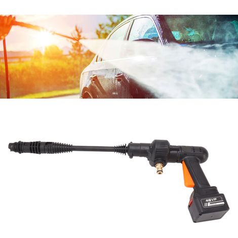 Pistolet à eau haute pression pour usage domestique, nettoyage de climatiseur, lavage de voiture sans fil, pistolet à eau pour terrasse, portable, 100-240V, norme européenne. (1/5)