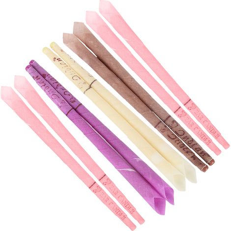 10 bougies auriculaires massage relaxation SPA aromathérapie nettoyage auditif perception sonore + bouchons d'oreilles (1/5)