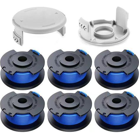 Ensemble 6+2 pour bobines Ryobi AC14RL3A/capuchons de bobine AC14HCA, coupe-herbe et coupe-bobines. (1/5)
