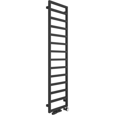 Sapho - Scaldasalviette 40x159 cm, 509 W, nero opaco GL159B (1/5)