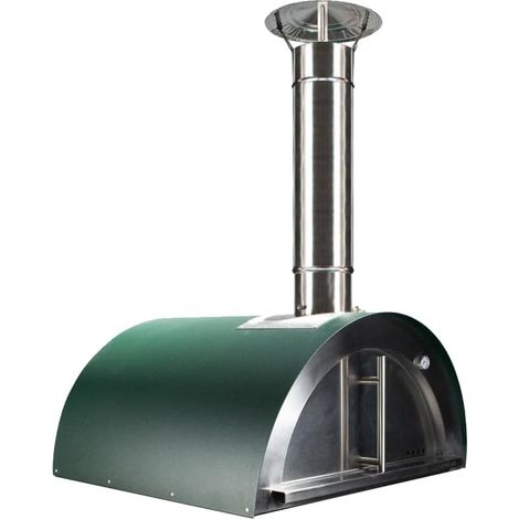 MF - Horno de leña exterior para pizzas y pan modelo Chef Junior verde para uso en jardín (1/3)