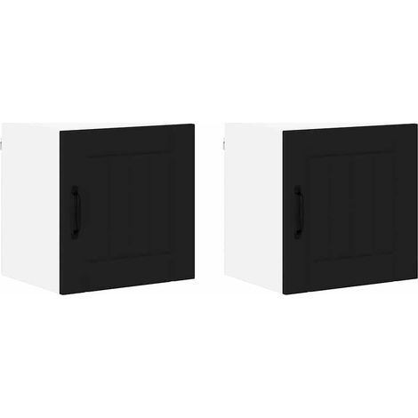Meubles de Rangement,Armoire de cuisine 2 pcs Noir 40 x 31 x 40 cm Bois d'ingénierie CFW740315 (1/5)