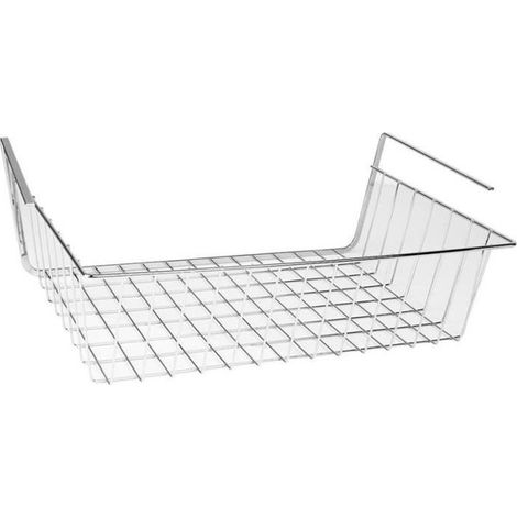 Espace de Rangement sous etagere Panier Pour etagere Bibliotheque Placard Cuisine - D\'argent (1/4)