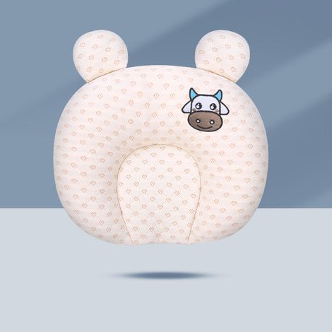 Oreiller bébé lavable 28263cm, oreiller bébé en latex, coussin correcteur de forme pour la tête, oreiller de modelage respirant pour nouveau-né, utilisable en toutes saisons (1/3)