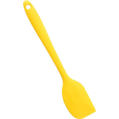 Spatule en silicone alimentaire, résistante aux hautes températures, antiadhésive, pour la cuisine et la pâtisserie, jaune. (1/5)