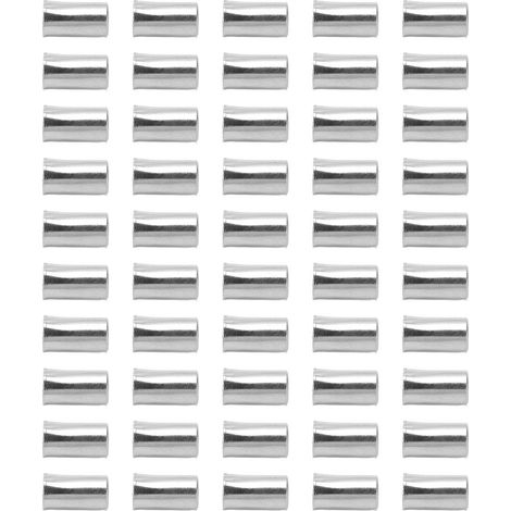 50 embouts pour câble de frein de vélo, en métal argenté et cuivre, 5 mm, protection de câble, accessoires de vélo (1/5)