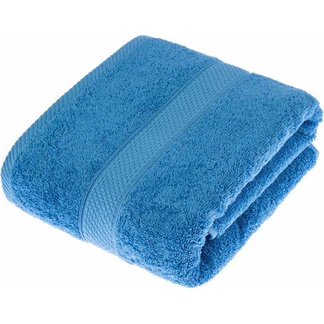 HOMESCAPES Turkish Cotton Cobalt Blue Bath Towel