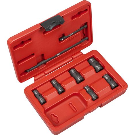 Sealey SX08 Flip Socket Set 1/4""Sq Drive 12-point 8pc (1/2)