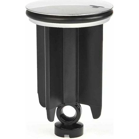 Bonde de Lavabo ⌀ 40mm Hauteur Réglable pour Salle de Bain, Bouchon d'évier Universel en Alliage d'Aluminium - Noir (1/5)