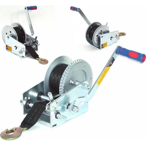 TB108 Gurtwinde ca 1050 kg Bootswinde Gurt 9 m Handwinde Trailer Seilwinde (1/5)