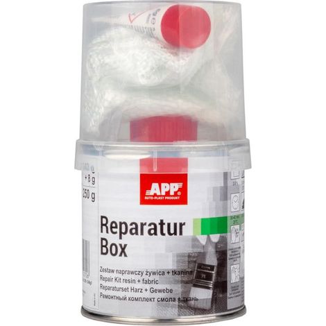 Kit de réparation - Carrosserie - Résine polyester + fibre de verre + durcisseur - APP
