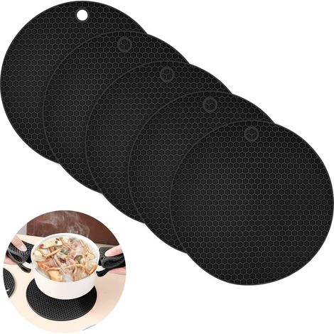 Napperon En Silicone - Résistant Chaleur Froid - Antidérapant Imperméable - Pour Plans De Travail Cuisine Vaisselle - Lot De 5 (1/5)