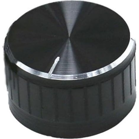 (40 x 19 mm) Bouton rotatif en alliage d'aluminium noir pour potentiomètre de 6 mm de diamètre Contrôle du volume (1/5)