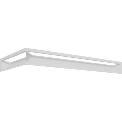 Eck-Lüftungsgitter LUFT rechts 40x80x9 weiß Slim (1/5)