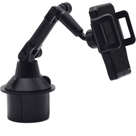 Support de téléphone de voiture, fixation mains libres, pince facile, support de tasse, col de cygne (1/4)