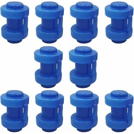 Capuchons Poteau Trampoline, 10 Pièces Trampoline Embout, Capuchons Pôle Trampoline, Capuchon D'Trampoline, pour Embout Poteau à Crochet Filet Filet de Sécurité Pièce de Rechange(Bleu) (1/5)