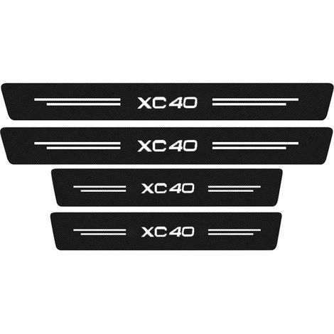 (4 pièces pour xC40) 4 autocollants de protection de seuil de porte pour Volvo S60 S90 V40 V60 V90 XC40 XC60 XC70 XC90 - imitation cuir et fibre de carbone (1/3)