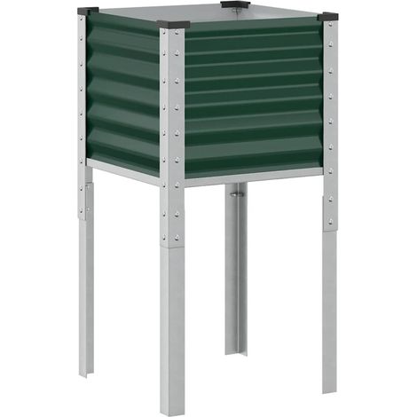 Maison Exclusive - Garten-Pflanzgefäß Grün 45 x 45 x 88 cm Stahl