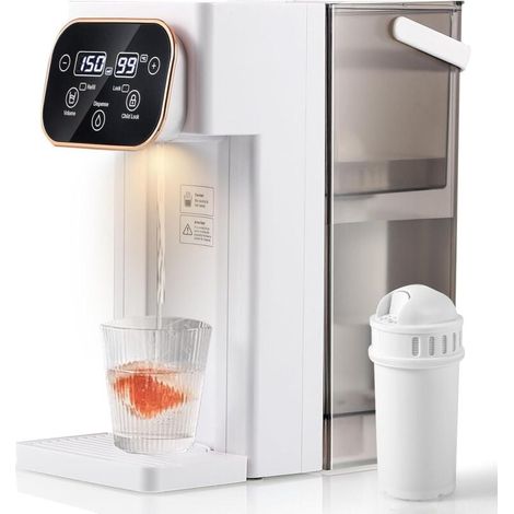 High-end electric kettle, fast heating, 12 temperature settings and 8 volume settings, touchscreen, 3 liters (1/4)