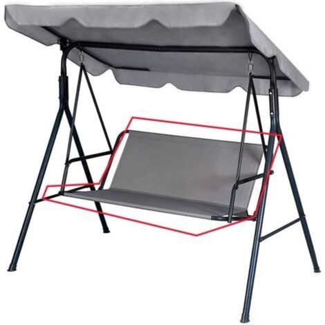 Garden Swing Seat Cover, Garden Chair Cover, Swing Seat Cover, 2 and 3 Seater (Grey, 138 x 50 x 50 cm)