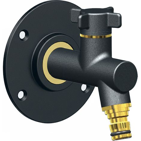 Robinet de jardin antigel OSLO vertical Mâle 1/2" (15/21) avec son applique PER à sertir Ø16 - Manganèse - Anquier