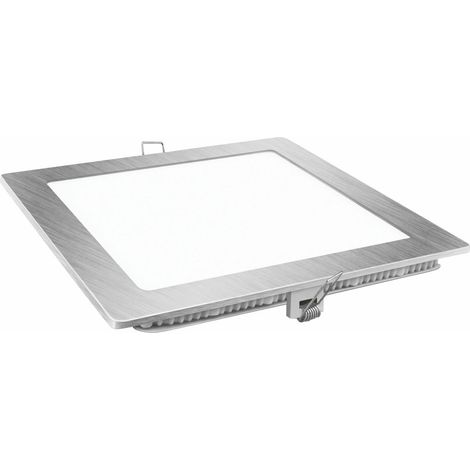 Downlight led cuadrado plata matel 24w 6400K (1/3)