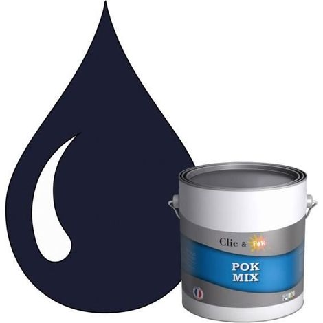 Peinture d'Accroche et Finition 2 en 1 - POK - POK MIX - Acrylique Satinée - RAL 5003 - 3L (1/4)