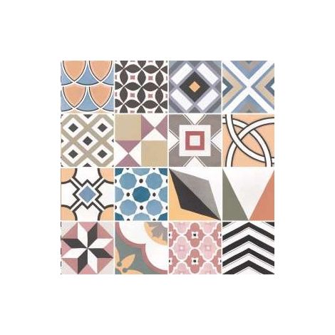 Eiffel Art Construction – Carrelage grès cérame 20x20 cm – Effet ciment patchwork – Finition mate pour sol et mur – Usage intérieur et extérieur (1/4)