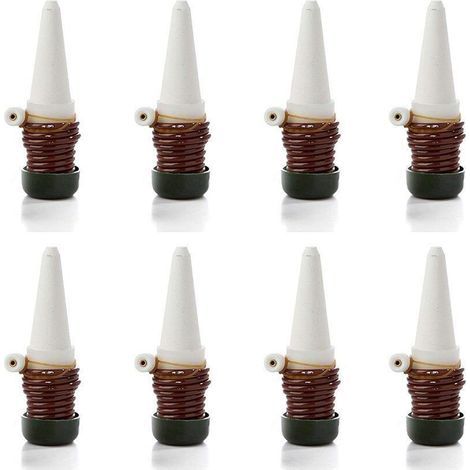 Automatisches Tropfbewässerungssystem mit selbstkeramischen Sonden, Tipps für Zimmerpflanzen zum Gießen von Bonsai, Pflanzen und Blumen, 8 Stück (1/5)