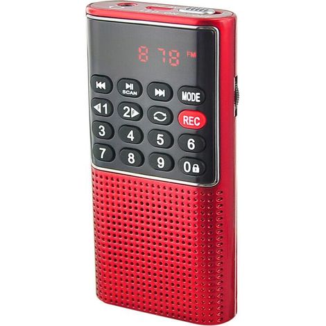 Radio portable de poche FM MP3 Walkman avec enregistreur, clé de verrouillage, lecteur de carte SD, fonctionne sur batterie rechargeable (pas de radio AM)