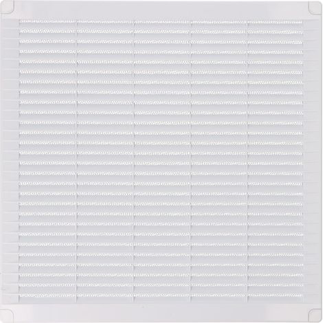 Rejilla Ventilación Cuadrada con Tapones y Mosquitera 300x300x7 mm ABS Blanca EDM