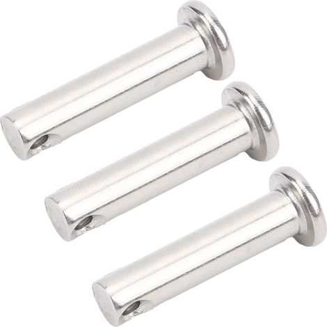 50 goupilles à chape rondes à tête plate en acier inoxydable 304 pour pièces mobiles linéaires, M6 x 25 mm (1/5)