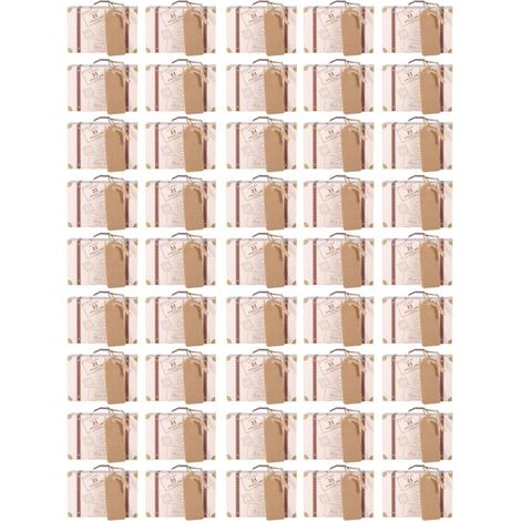 Mini Valise Cadeau en Carton – Lot de 50 Pièces Élégantes et Portables pour Mariage, Anniversaire ou Fête