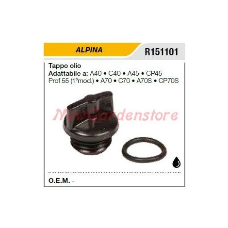 Tapón de llenado de aceite motosierra ALPINA A40 C40 A45 CP45 R151101