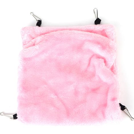 Rose Hamster écureuil suspendu hamac hiver chaud nid pour animaux de compagnie lit de couchage grotte cagepink S (1/5)