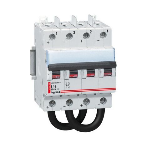 Disjoncteur modulaire courant continu DX³ 800V 16A 4 modules LEGRAND 414428 (1/2)