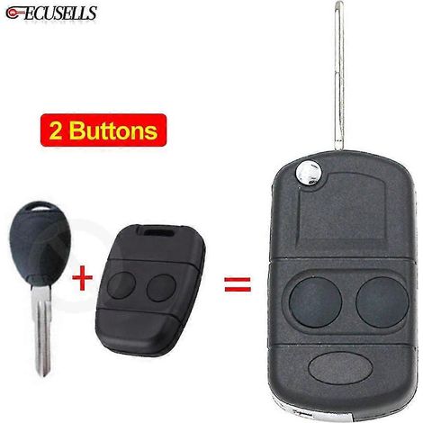 Clé pliable Ecusells 2024, format 2b, pour Land Rover Freelander 2002-2005 Discovery. Lame non taillée. Compatible avec les modèles pliables à 2 m.