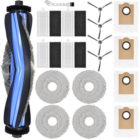 Accessoires pour LEFANT M3 / M3 Gen2 aspirateur piece de rechange,1 brosse principale, 4 serpillières, 4 Filtre de rechange, 4 sacs à poussière, 4 brosses latérales, 1 brosse de nettoyage (1/5)