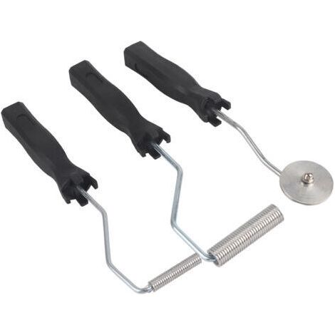 ALLIANDISKit de rouleau de stratification d'outil de pagaie de bulle de fibre de verre d'alliage d'aluminium de 3 pièces/ensemble pour le moule de FRP (dent de scie) (1/4)