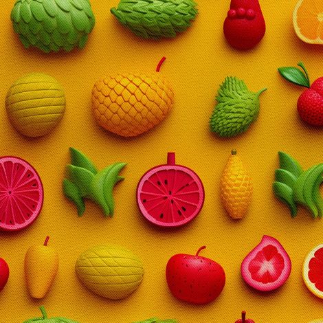 Tela decorativa para exteriores Oxford - Motivo frutal  DX6194 (1/5)