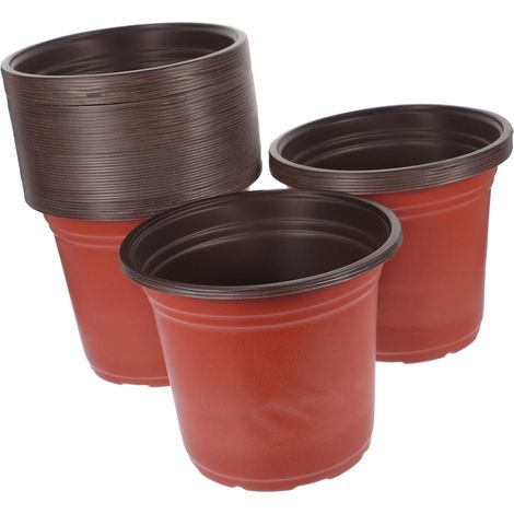 Pots De Culture - 50 Pièces - PP - Drainage Efficace - Jardin Et Intérieur - 14,8x14,8x12 Cm (1/5)