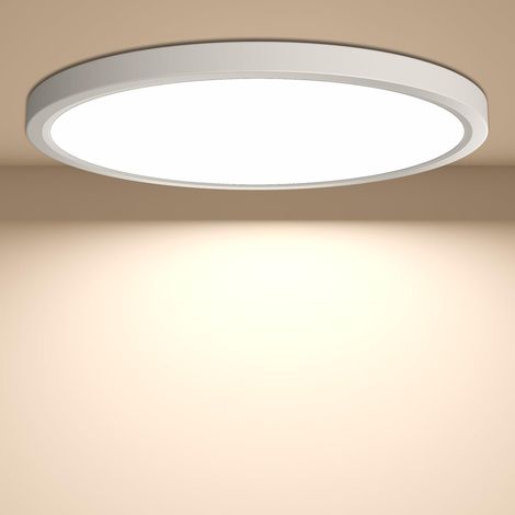 Ø30cm Luminaire Plafonnier LED, 24W 4000K plafonnier salle de bain (1/5)