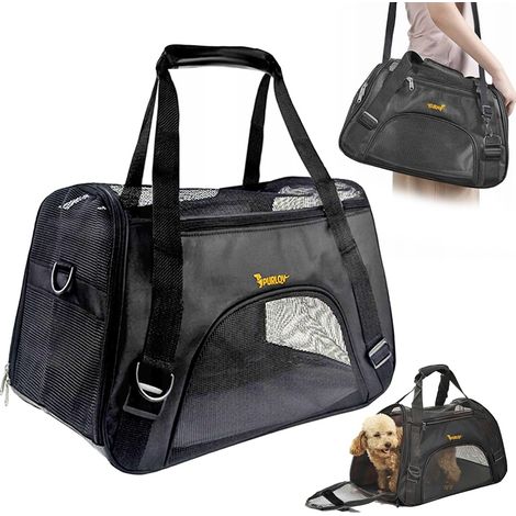 【NX】Sac de transport pour animaux - Chat, chien, lapin Noir (1/5)