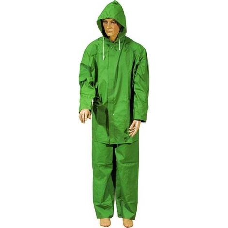 Veste/Pantalon Imperméable 100% PVC Vert Taille L