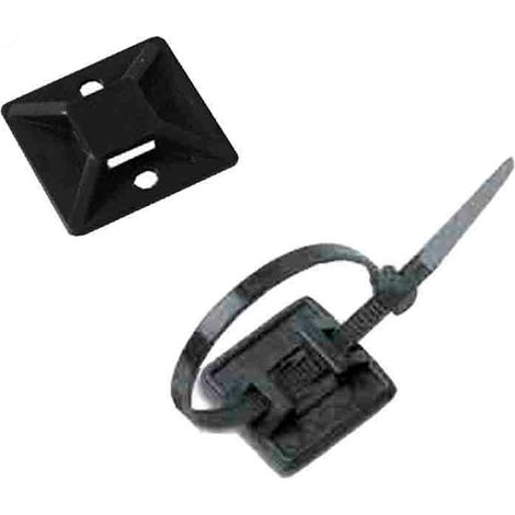 Klebehalterung für Kabelbinder, schwarz, (25 Stk.), pro Blister  E48185