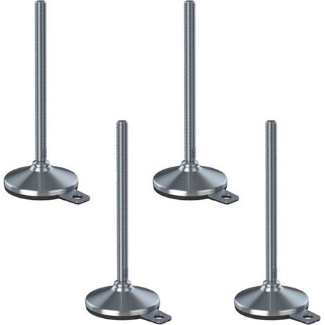 construction site equipment stainless steel leveling foot base 16x150x230mm and anti-vibration pad1500kg-Set of 4