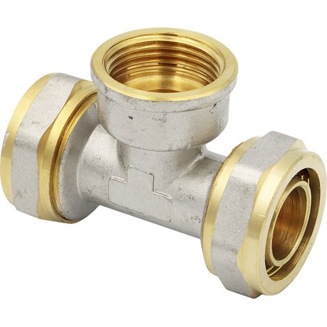 Klemmring Schraubfitting T-Stück 32x3 mm 1 Zoll Innengewinde (1/5)